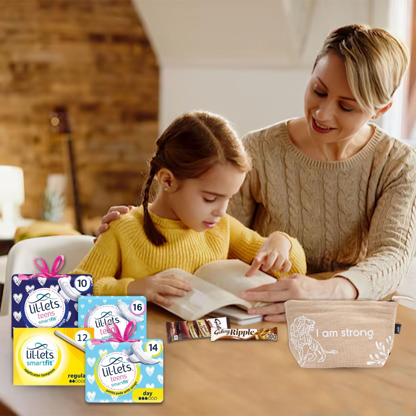 First Period Kit for Girls – First Period Club Book, Lil-Lets Teen Pads, Tampons & Sweet Treats