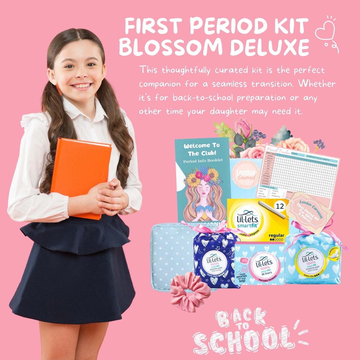 First Period Kit for Girls - Emergency Kit Bag with Sanitary Products