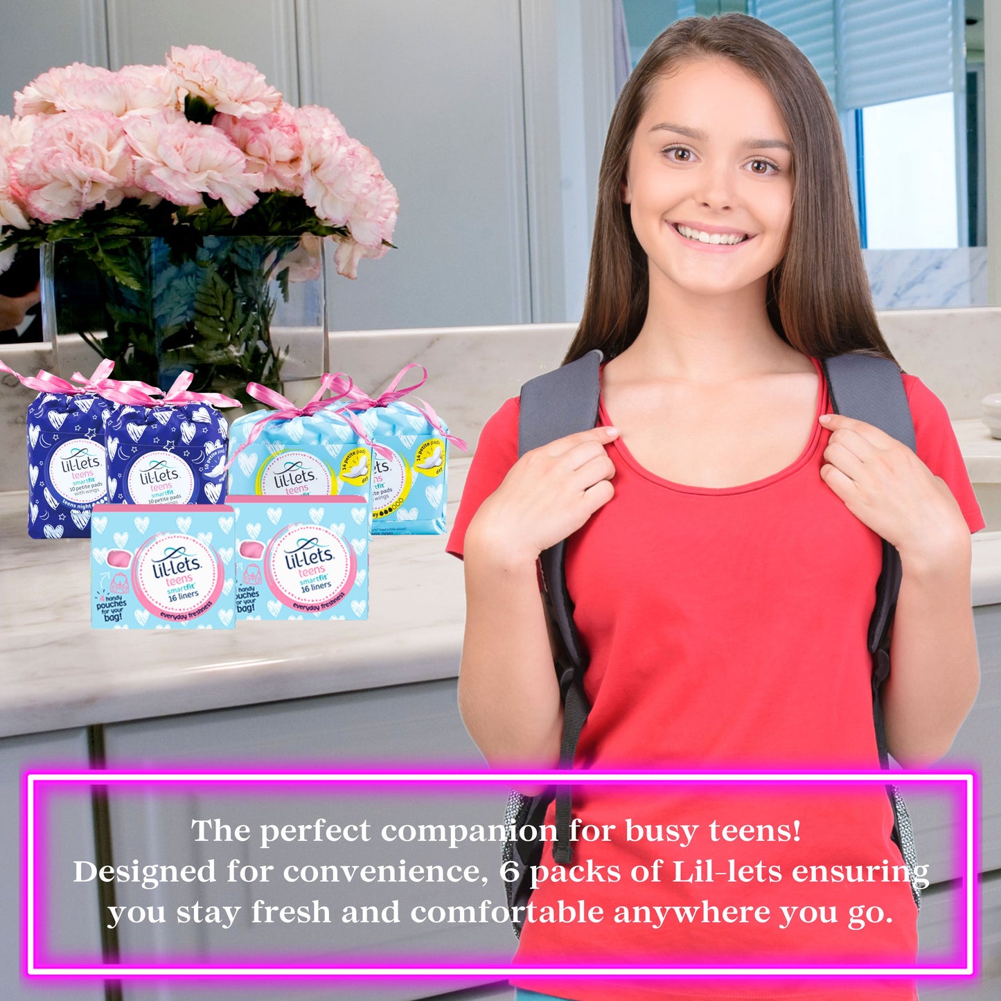 Teen Sanitary Towels Bundle with Lil-Lets Teen Pads, Night Time Pads, Liners & Period Tracker