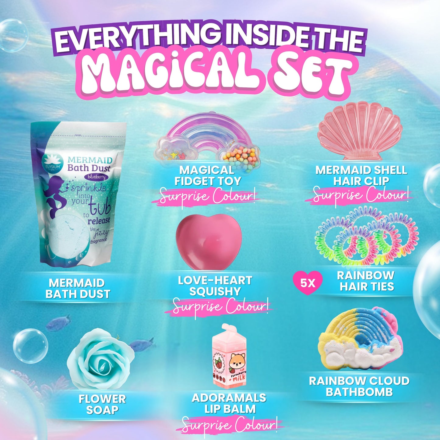 Mindful Mermaid Pamper Gift – Spa & Self Care Set for Teenage Girls & Kids