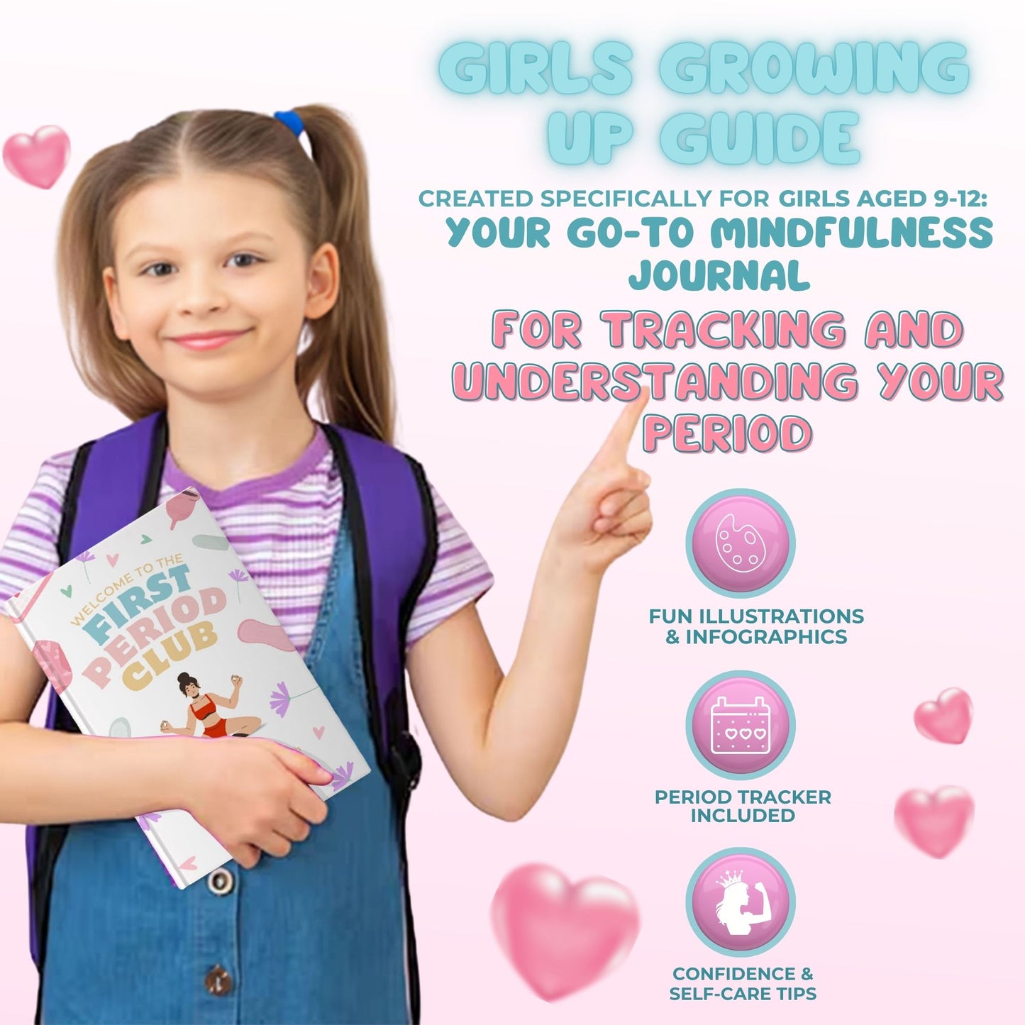 First Period Kit for Girls – First Period Club Book, Lil-Lets Teen Pads, Tampons & Sweet Treats