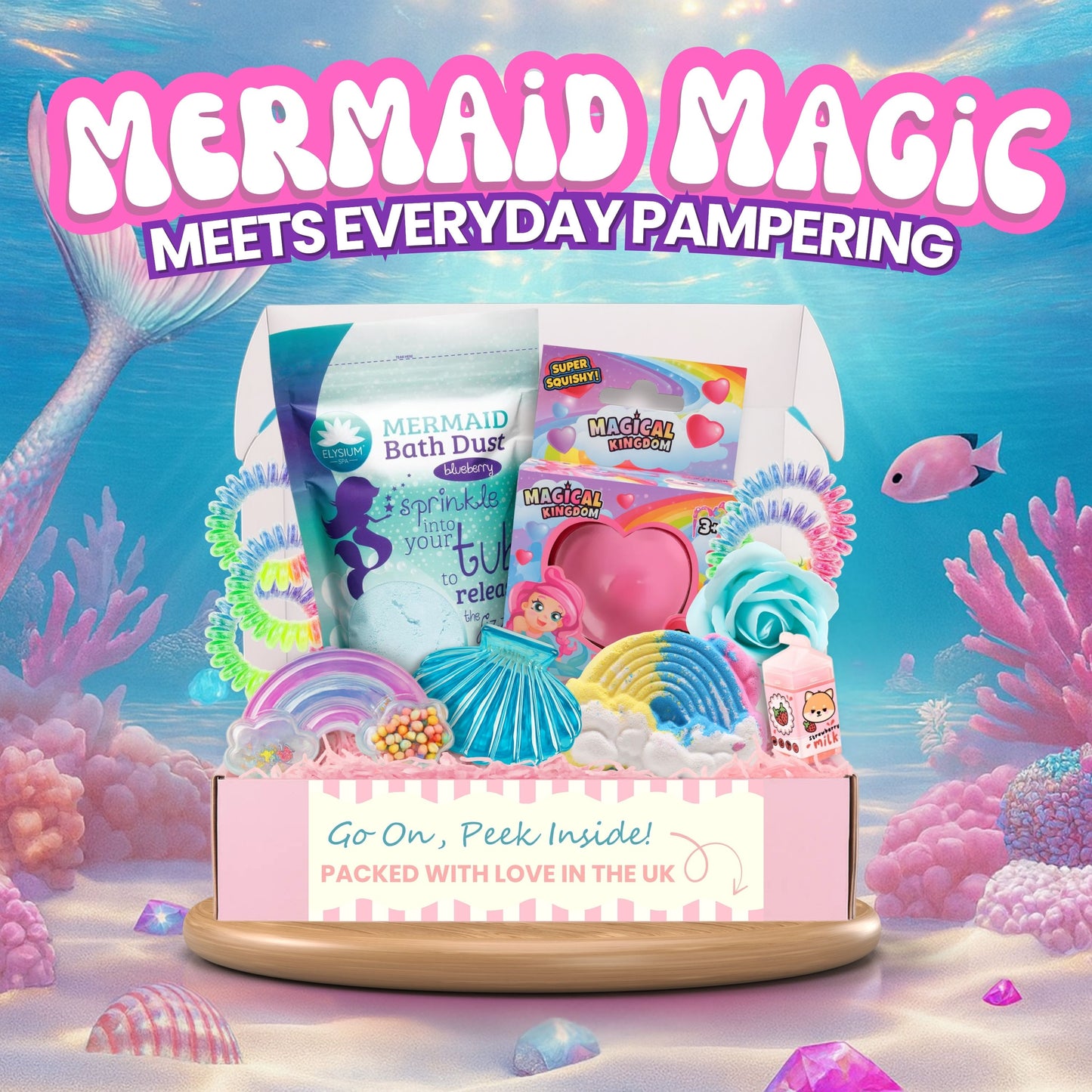 Mindful Mermaid Pamper Gift – Spa & Self Care Set for Teenage Girls & Kids