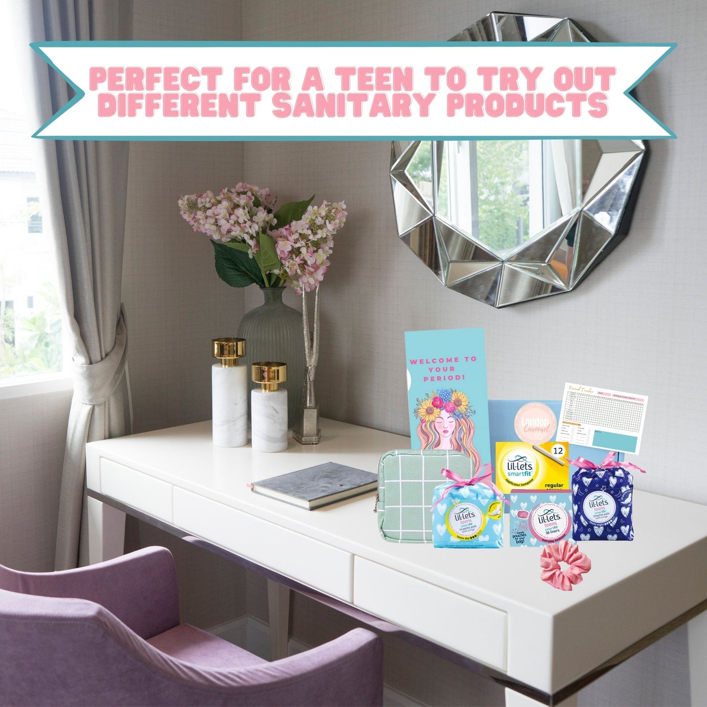 First Period Kit for Girls - Emergency Kit Bag with Sanitary Products