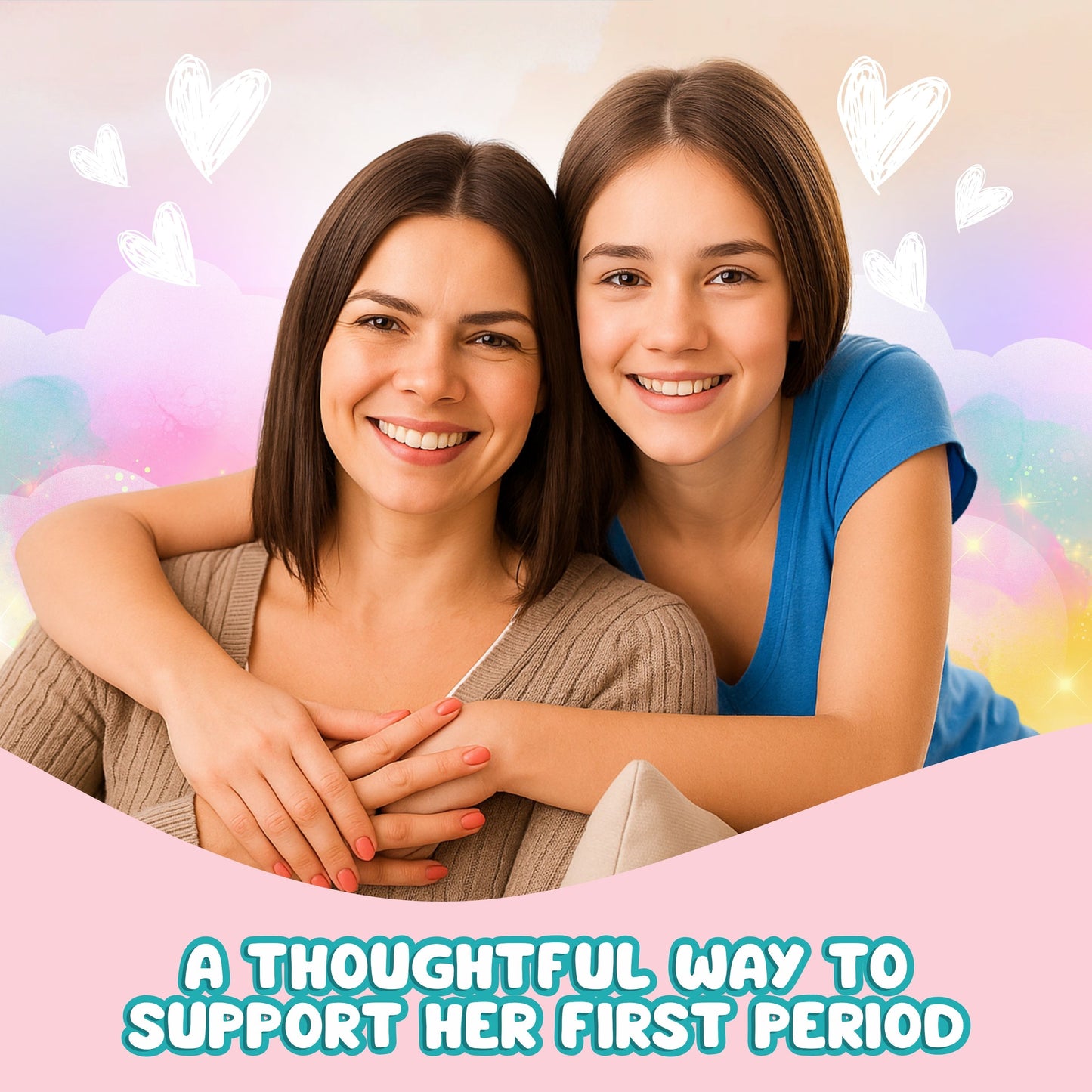 First Period Kit for Girls - Lux Edition with First Period Club Puberty Book for Girls