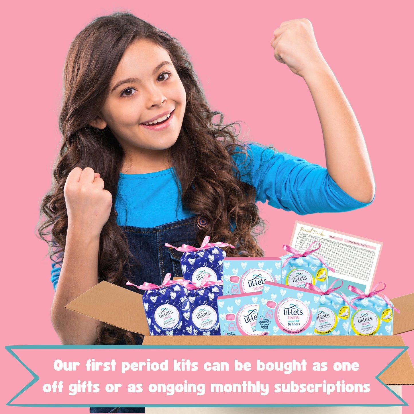 First Period Kit for Girls - Teen Sanitary Towels, Pads, Liners & Info Pack