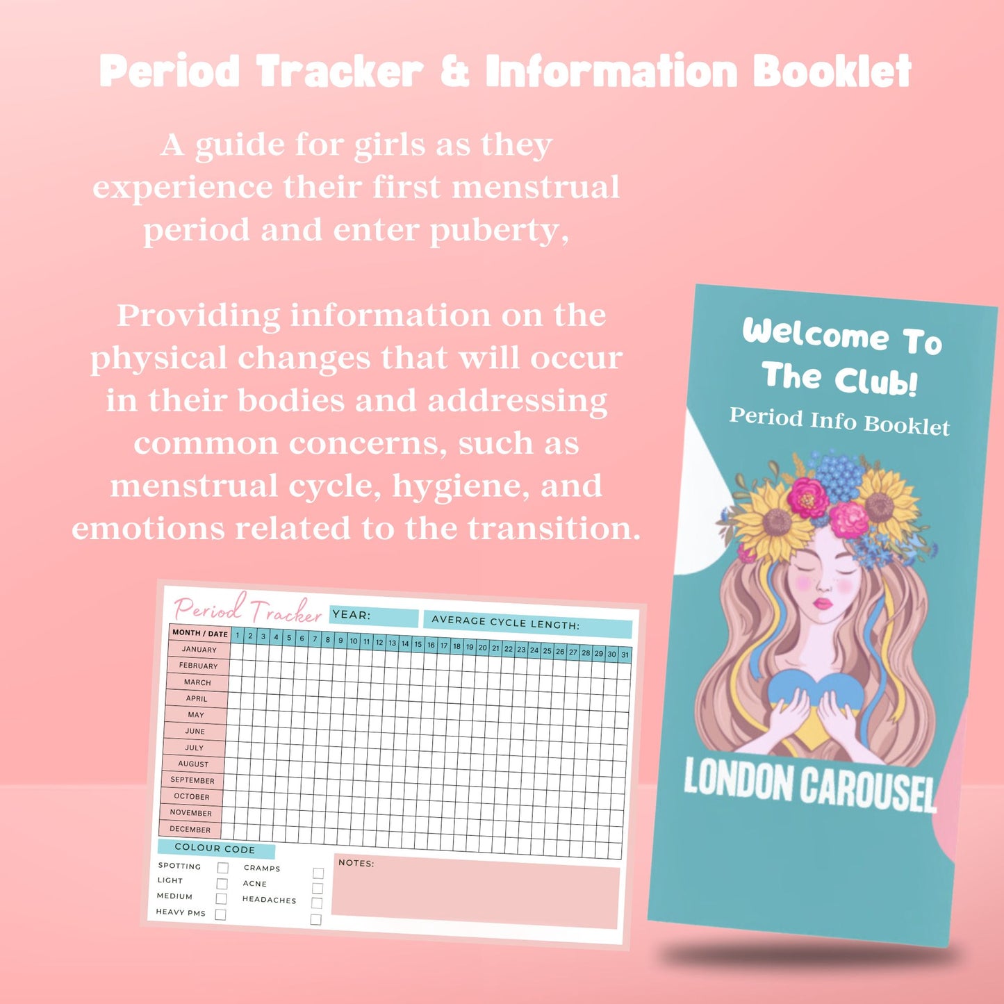 First Period Kit for Girls - Teen Sanitary Towels, Pads, Liners & Info Pack