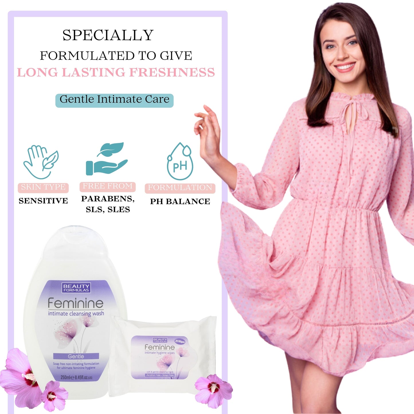 Intimate Wash Bundle for Women - Feminine Wash, Wipes & Period Tracker