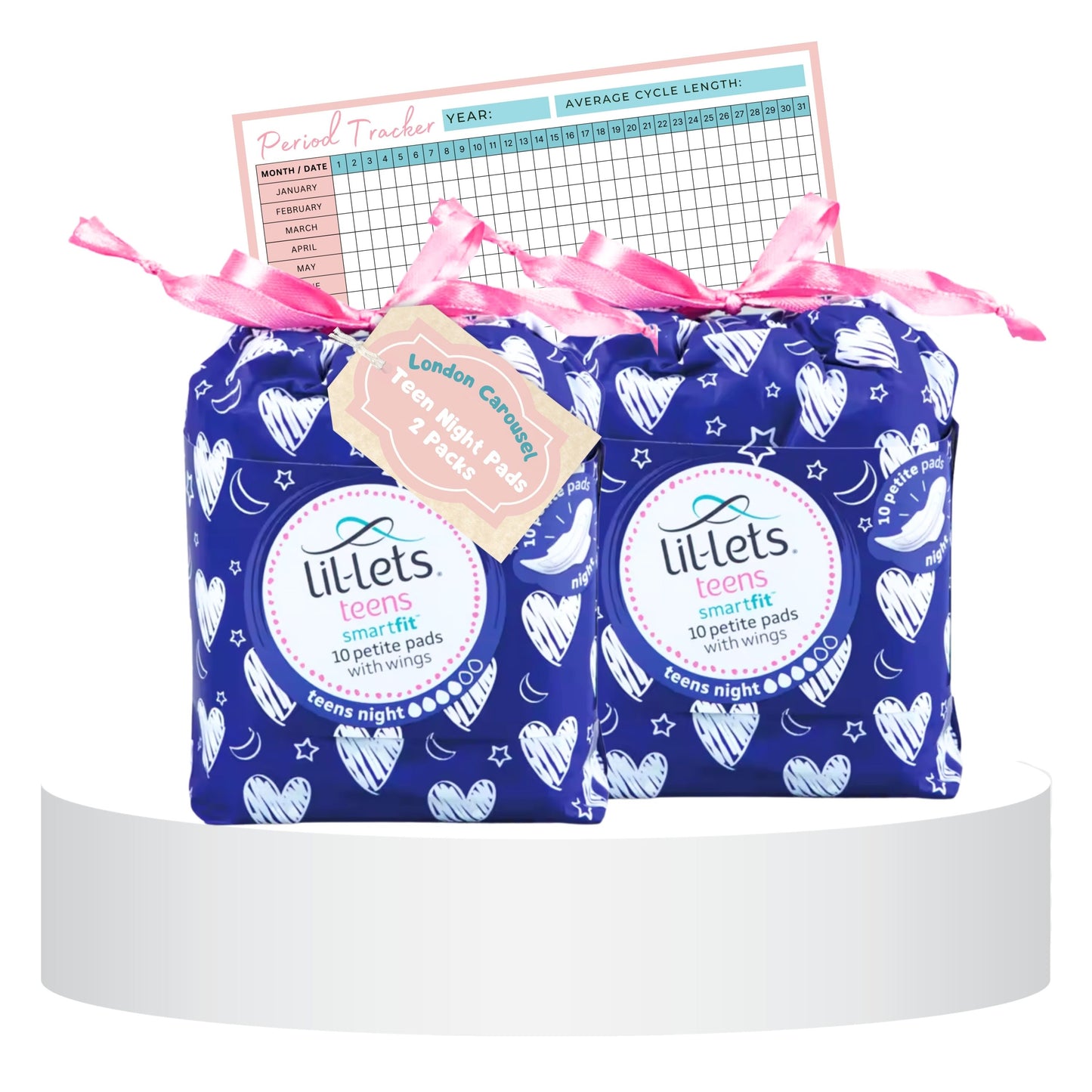 Lil-Lets Teen Smartfit night Pads, a 10-pack bundle ideal for overnight protection and comfort during menstruation.