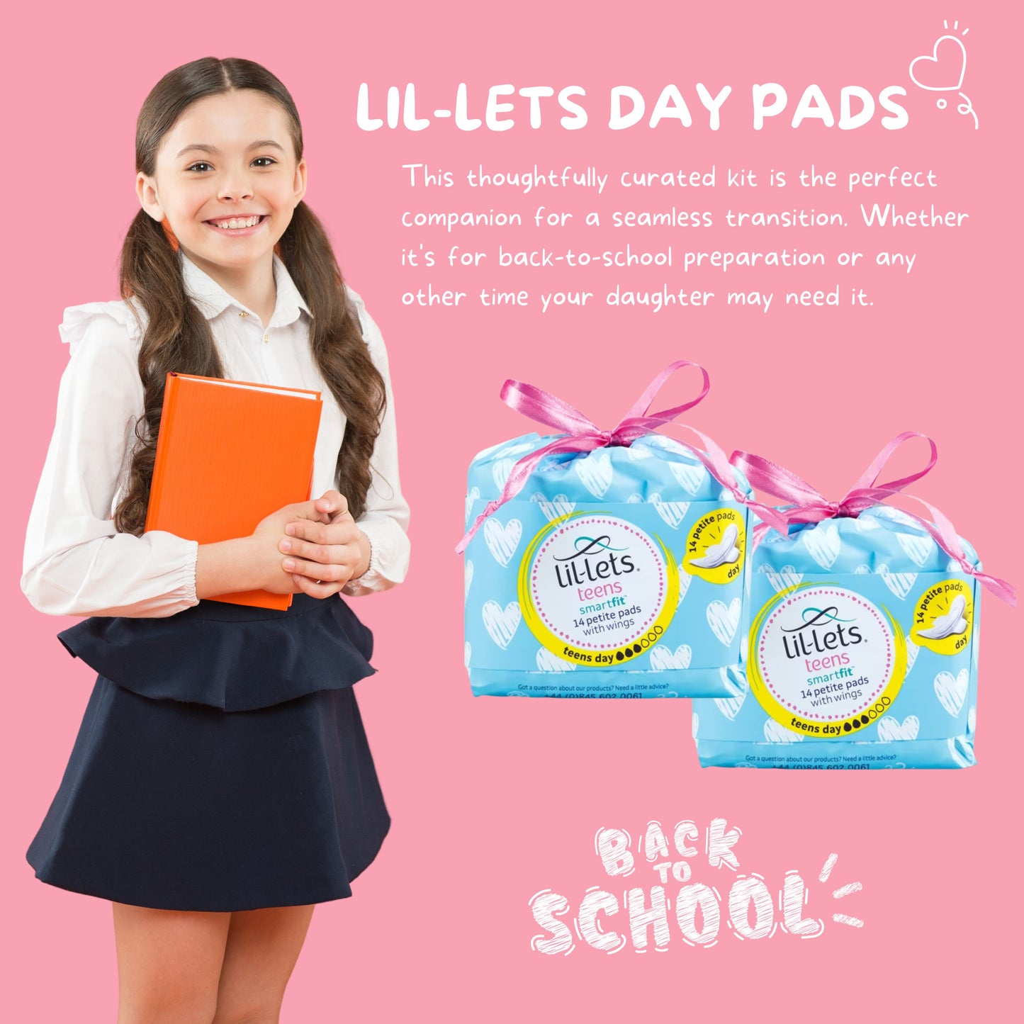 Teen Sanitary Towels Bundle with Lil-Lets Teen Pads & Period Tracker