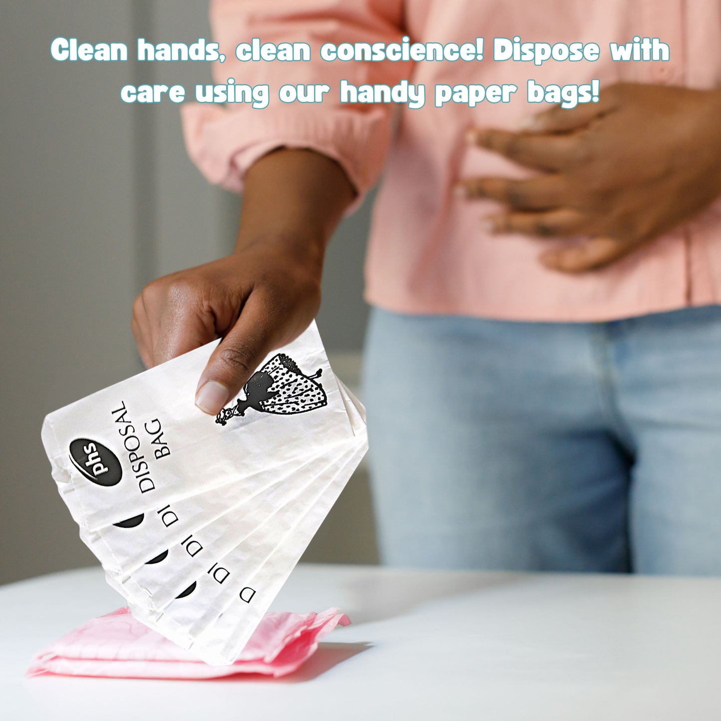 Disposable Paper Sanitary Bags - Pack of 10, Hygienic Disposal for Feminine Products