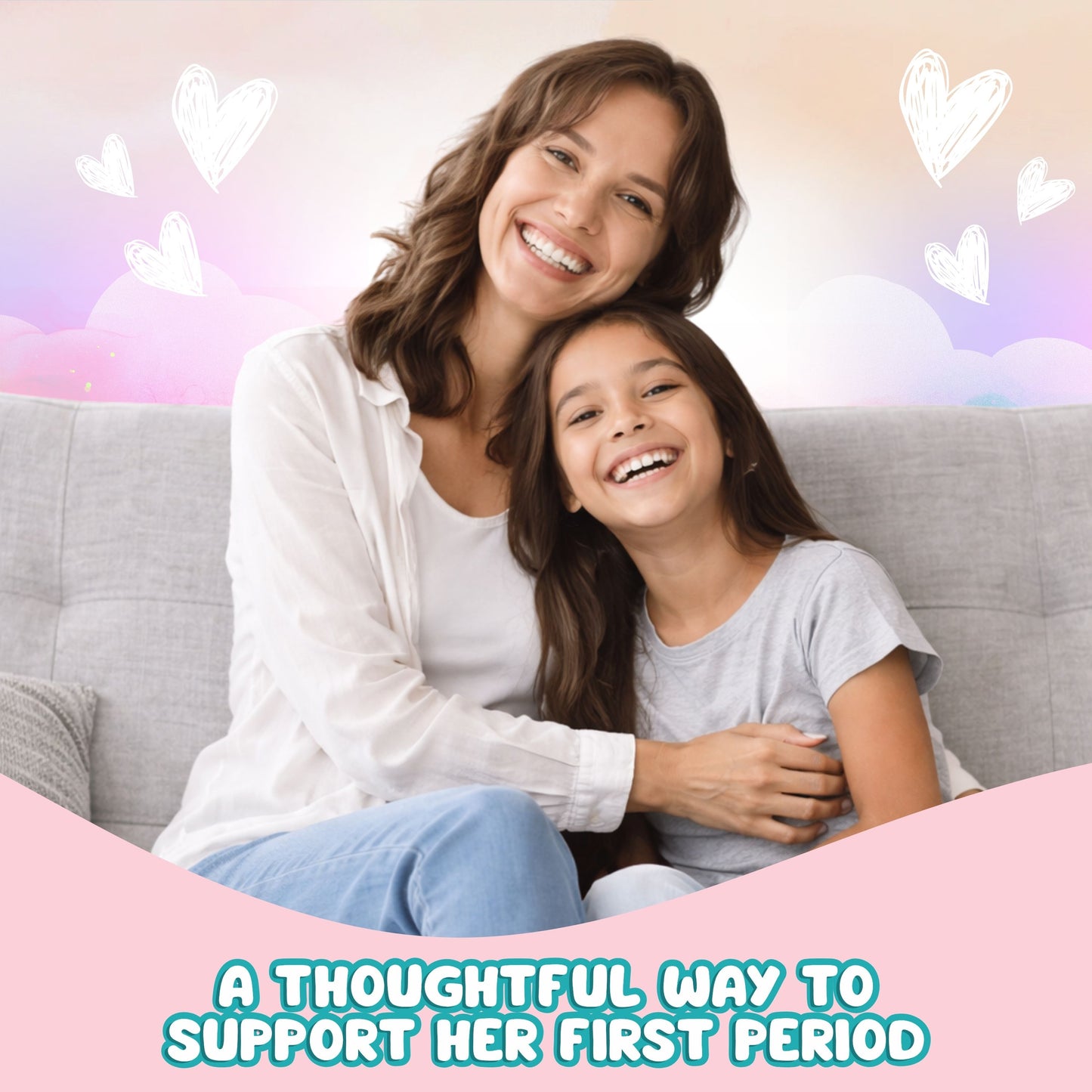 First Period Kit for Girls - Lil-Lets Teen Pads, Always Pads, Tampax Compak Tampons, Panty Liners, Wipes, Scrunchie, Info Flyer, Period Tracker