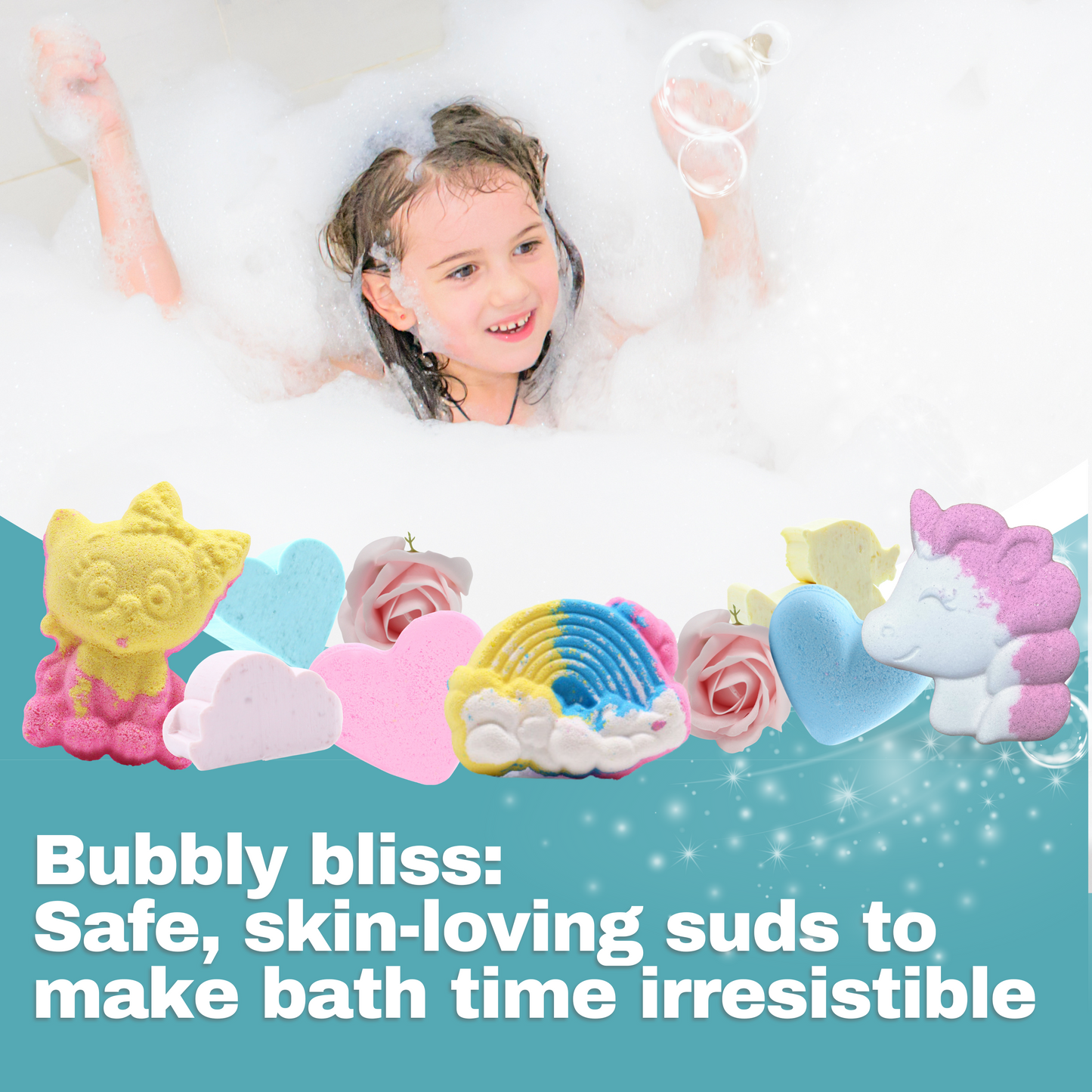 Whimsical Bath Bombs & Soaps Bundle for Kids | Unicorn, Rainbow, Kitten & More
