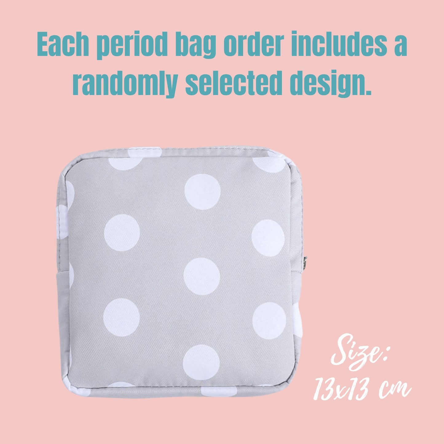 Sanitary Pad Storage Bag: Emergency Kit with Flushable Wipes & Disposal Bags