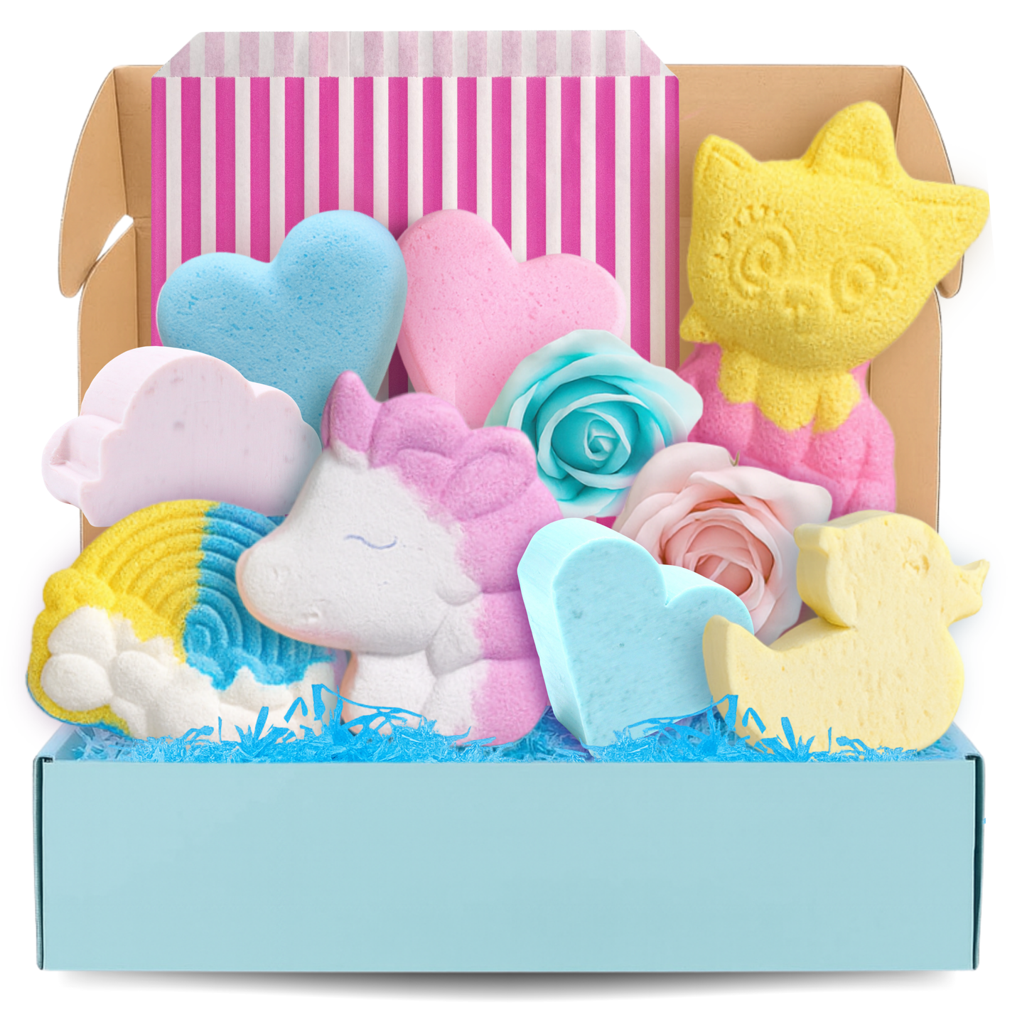 Whimsical Bath Bombs & Soaps Bundle for Kids | Unicorn, Rainbow, Kitten & More