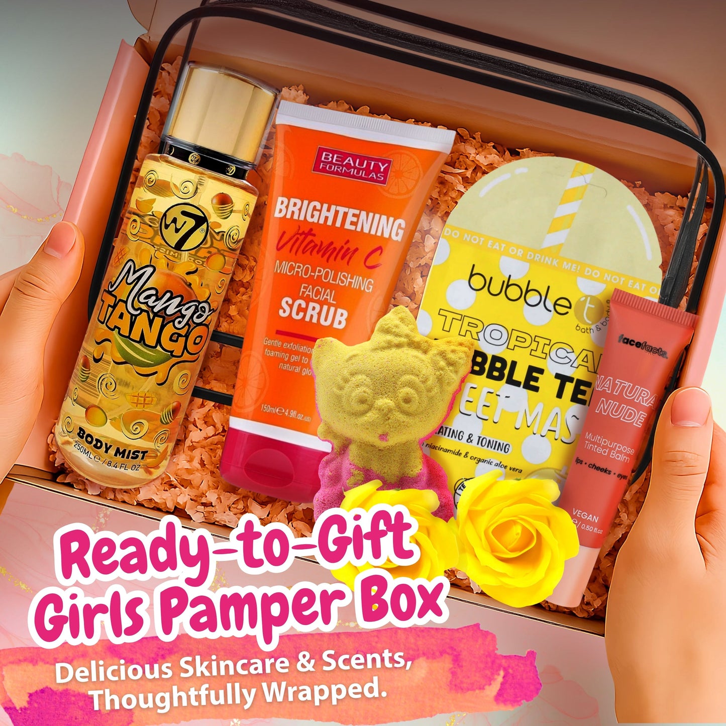 Girls Pamper Set – Glow Up Skincare & Self Care Gift Bag with Essentials