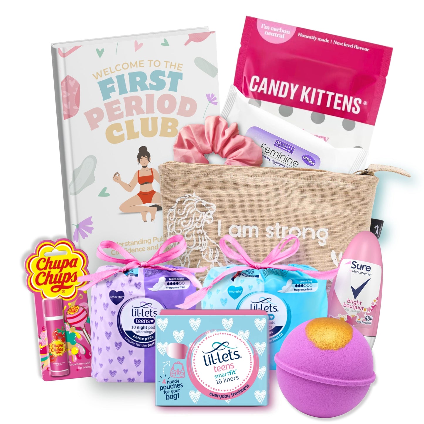First Period Kit for Girls - Lux Edition with First Period Club Puberty Book for Girls