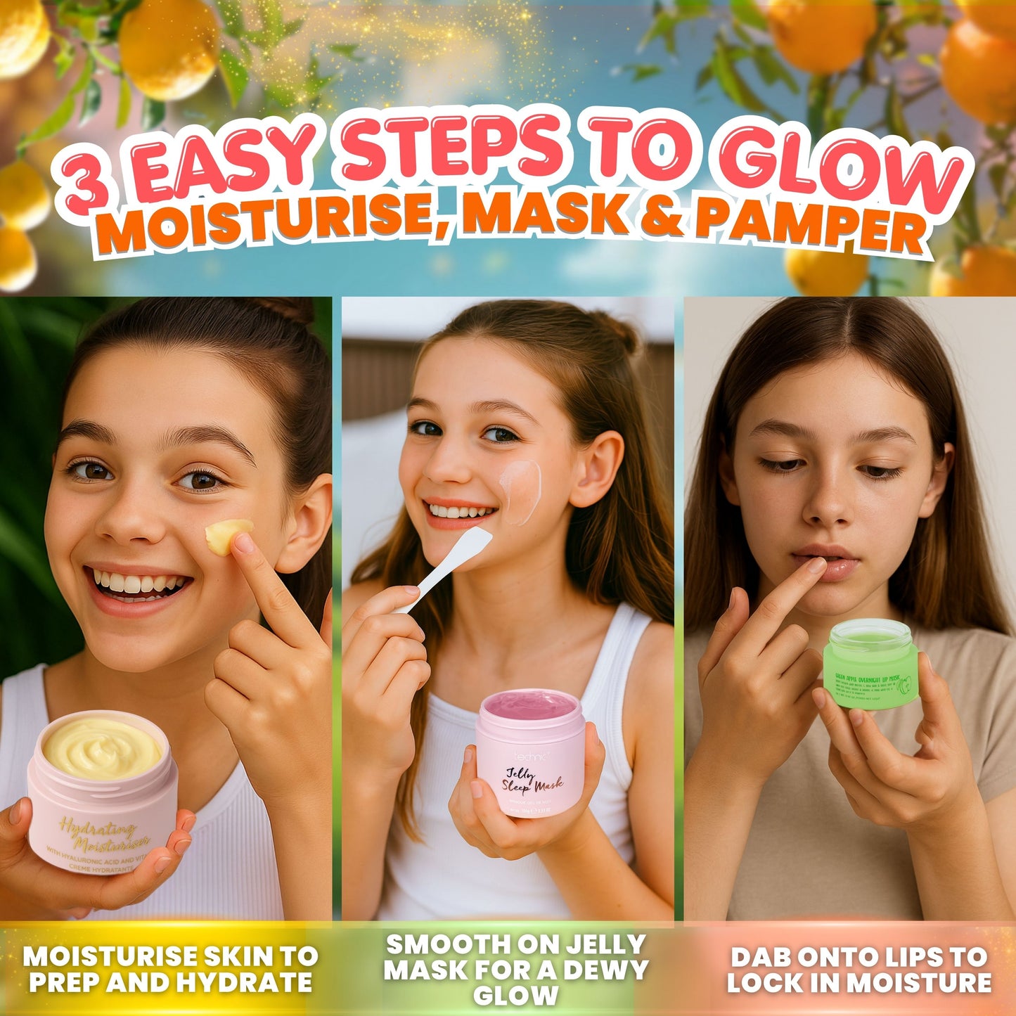 Teen Skincare Kit – Self Care Gift Set with Masks, Hand Cream & Scrunchie