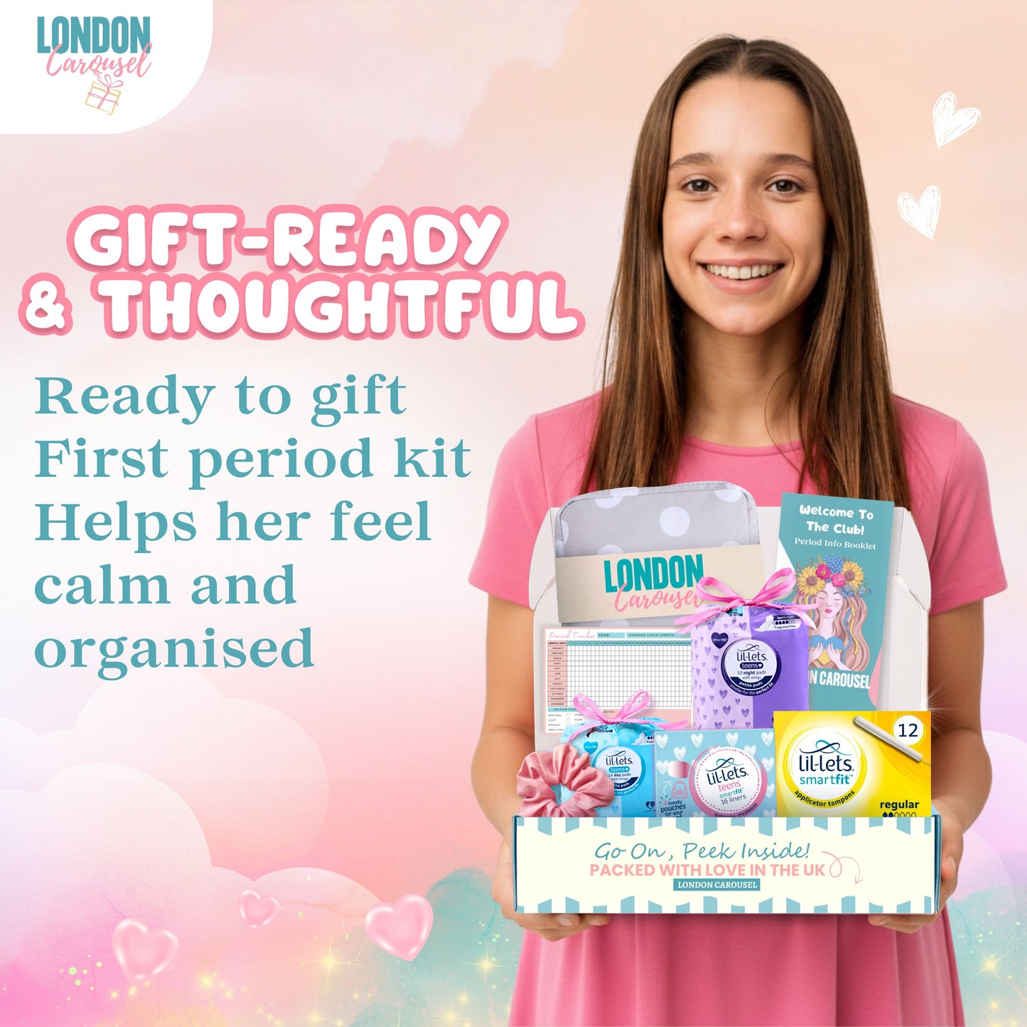 First Period Kit for Girls - Emergency Kit Bag with Sanitary Products