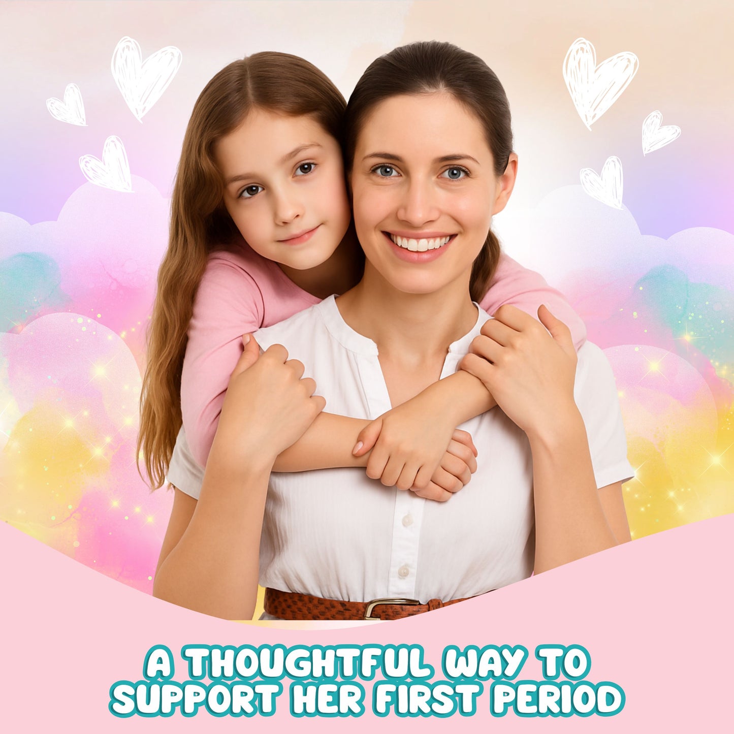 First Period Kit for Girls - Teen Pads, Liners, Self-Care, and Period Tracker