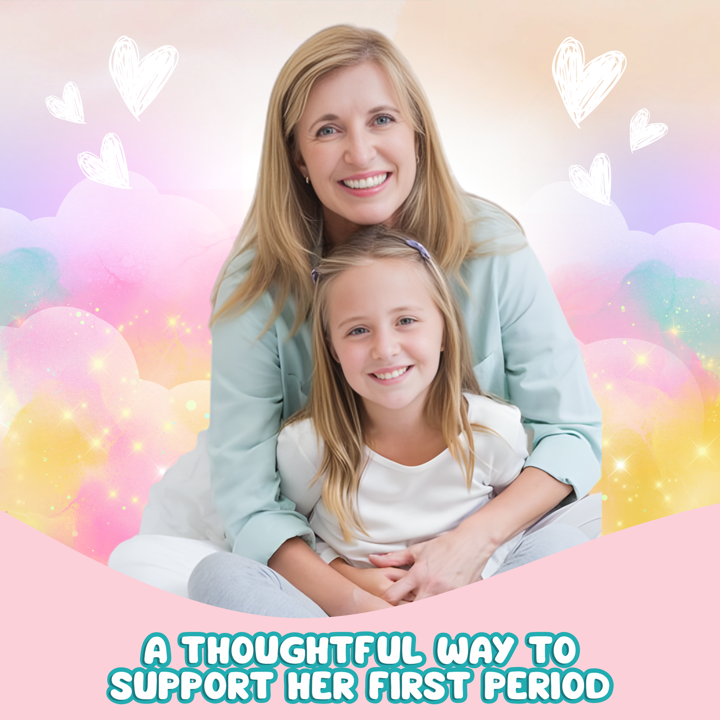 First Period Kit for Girls - Teen Sanitary Towels, Pads, Liners & Info Pack - No Tampons