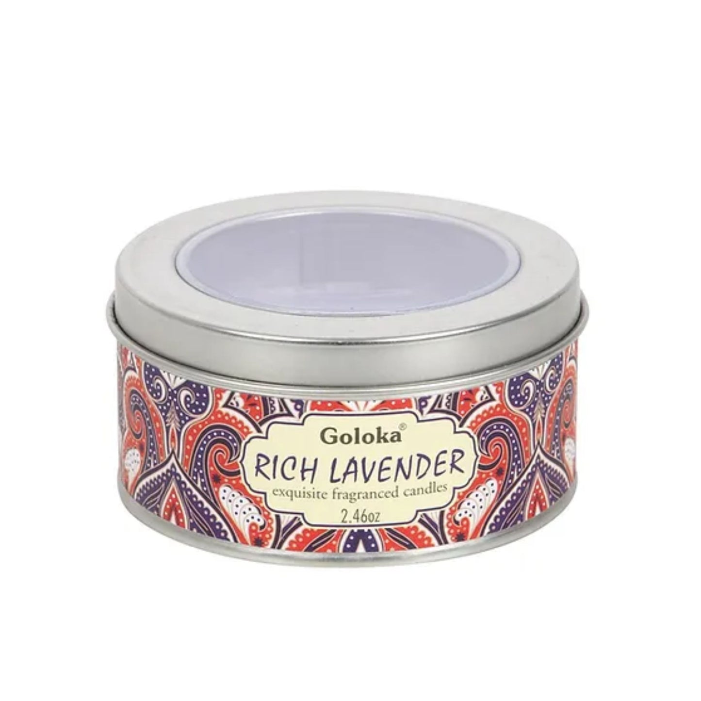 Goloka Lavender Travel Tin Candle - Natural Aromatherapy for Relaxation