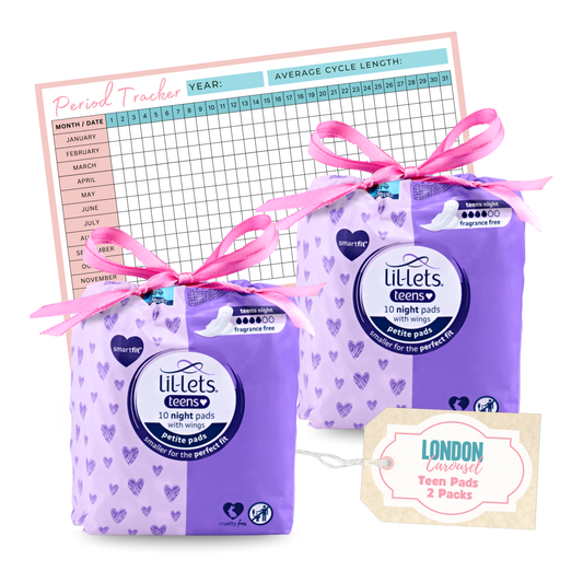 Lil-Lets Teen Smartfit night Pads, a 10-pack bundle ideal for overnight protection and comfort during menstruation.
