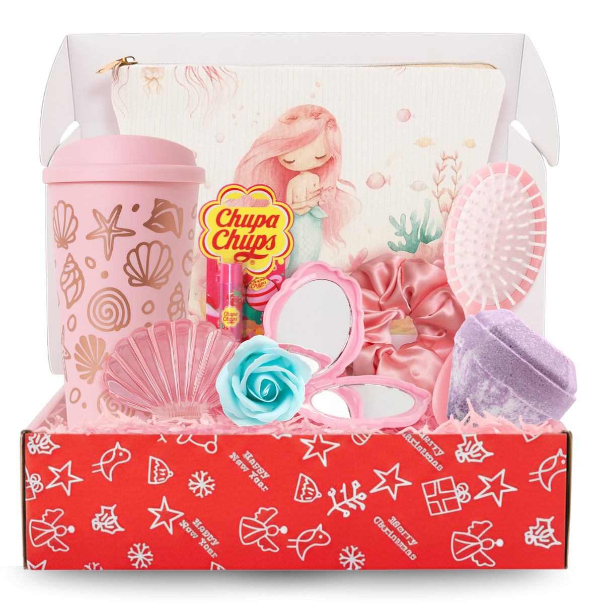 Christmas Gifts for Girls, Mermaid Pamper Set with Bath Bomb & Accessories