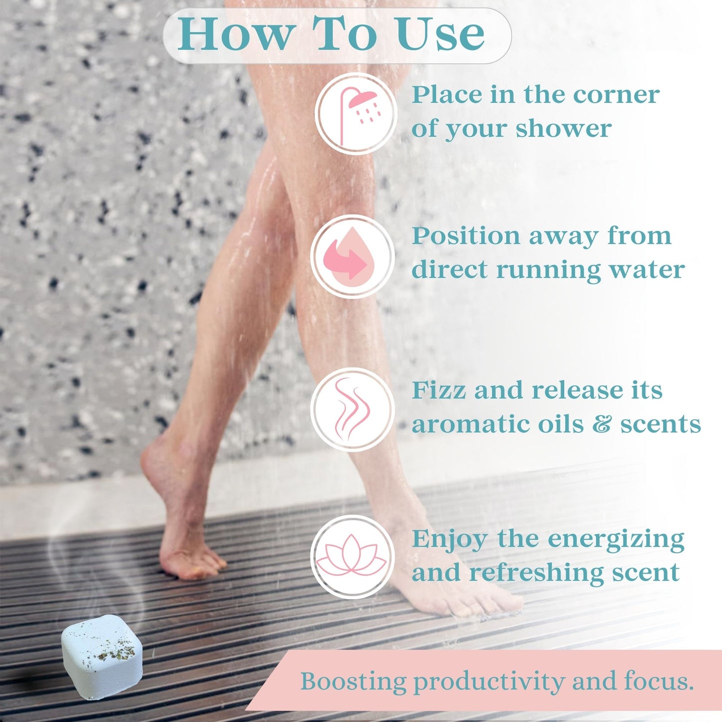 Eucalyptus Shower Steamers Set of 6: Aromatherapy & Self-Care Gifts