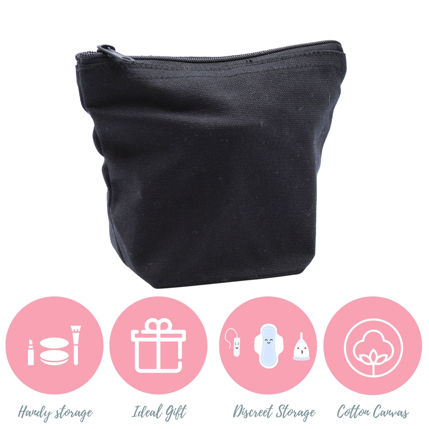 London Carousel Sanitary Pad Storage Bag: Period Bag with Flushable Wipes & Disposal Bags