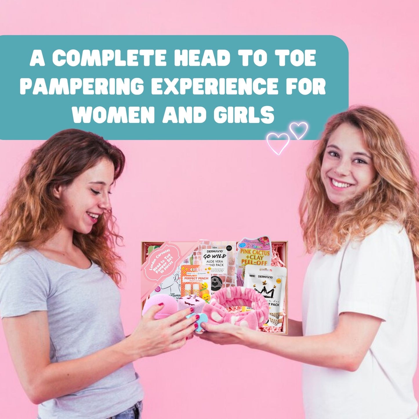 Pamper Set for Teenage Girls - Spa Headband, Bath Bombs, Shower Steamers & Masks