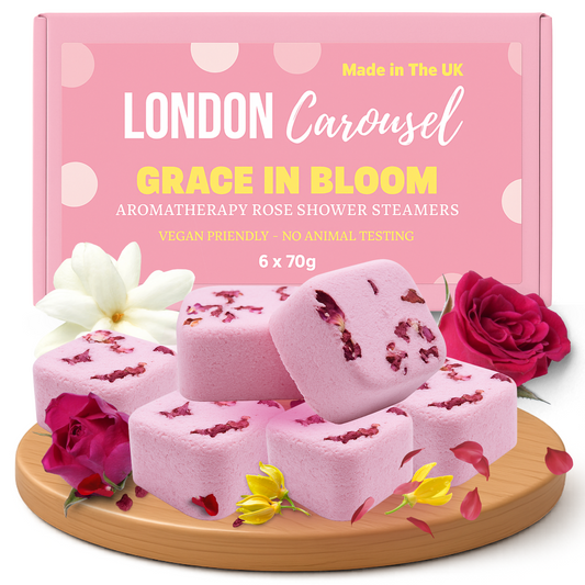 Grace in Bloom Shower Steamers | Rose Aromatherapy Shower Fizzers x 6
